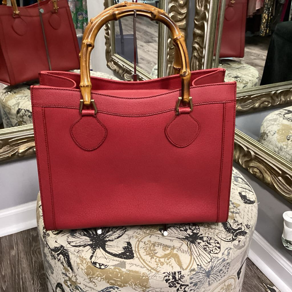 Gucci Bamboo Handle Square Leather HANDBAGS L