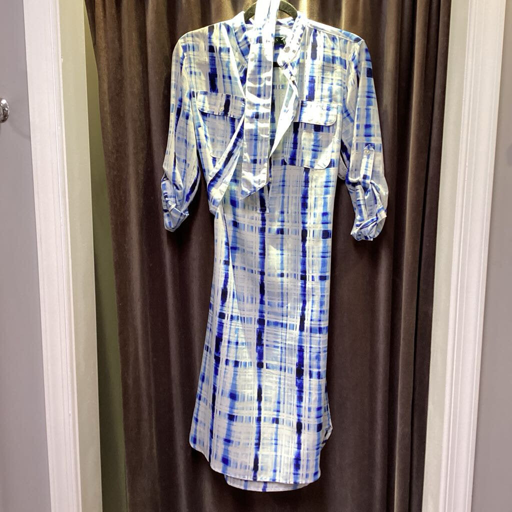 Lauren Ralph Lauren Patterned SS Tie Waist DRESSES 6