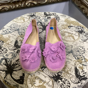 Talbots Suede 3d Flower Slip Ons SHOES 8.5