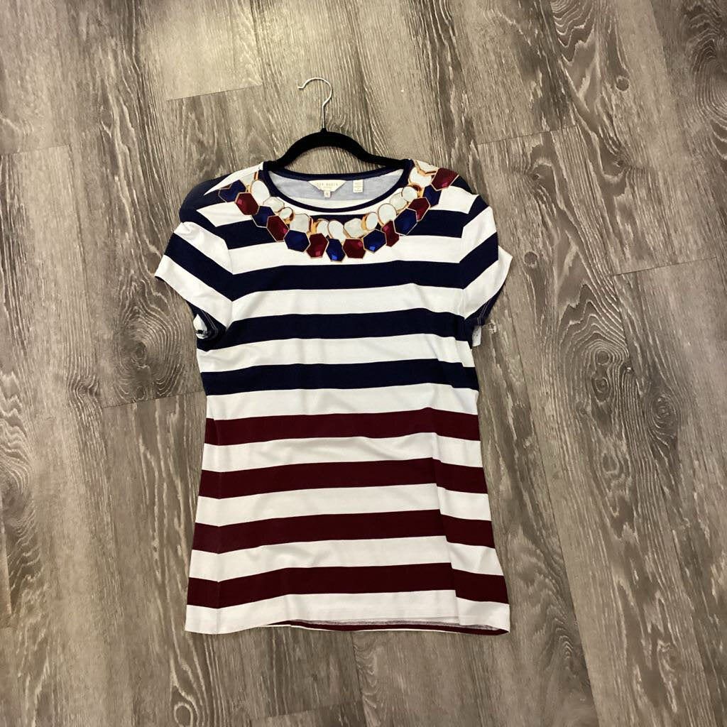 Ted Baker Graphic STriped SS Tee TOPS 4