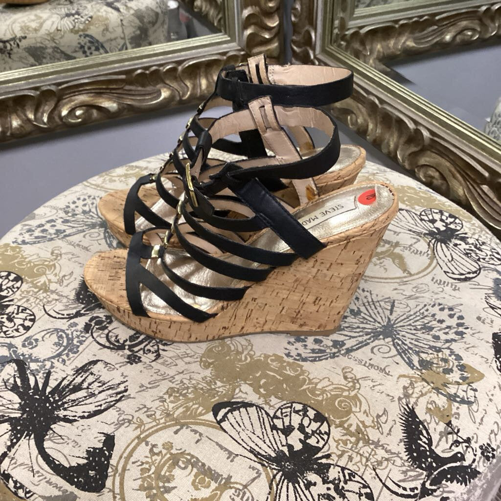 Steve Madden Gladiator Style Cork Wedges SHOES 10