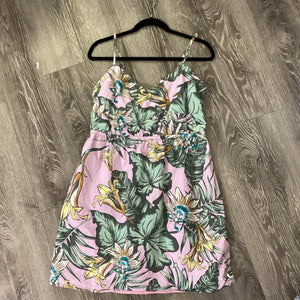 J Crew Floral Leaf Print Spaghetti Strap DRESSES XL