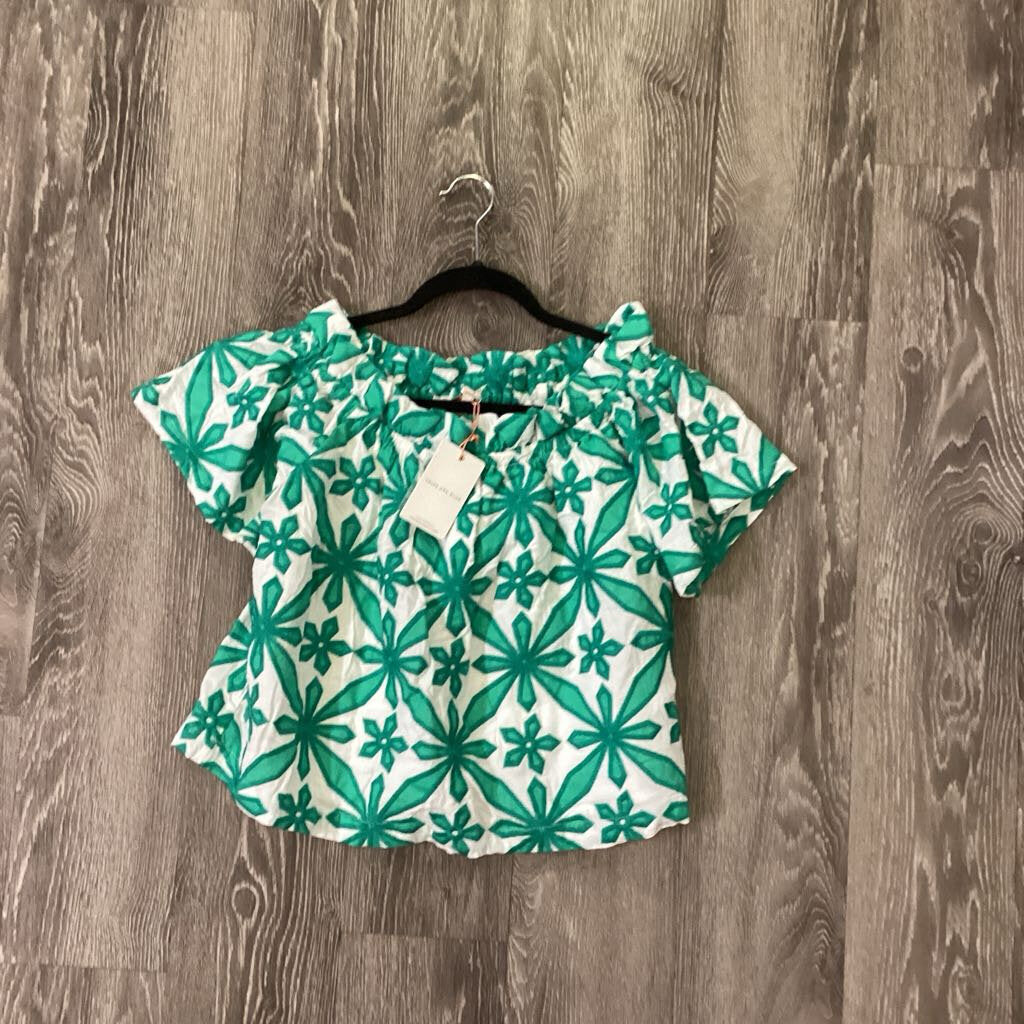 Skies Are Blue NWT Off Shoulder Patterned TOPS S