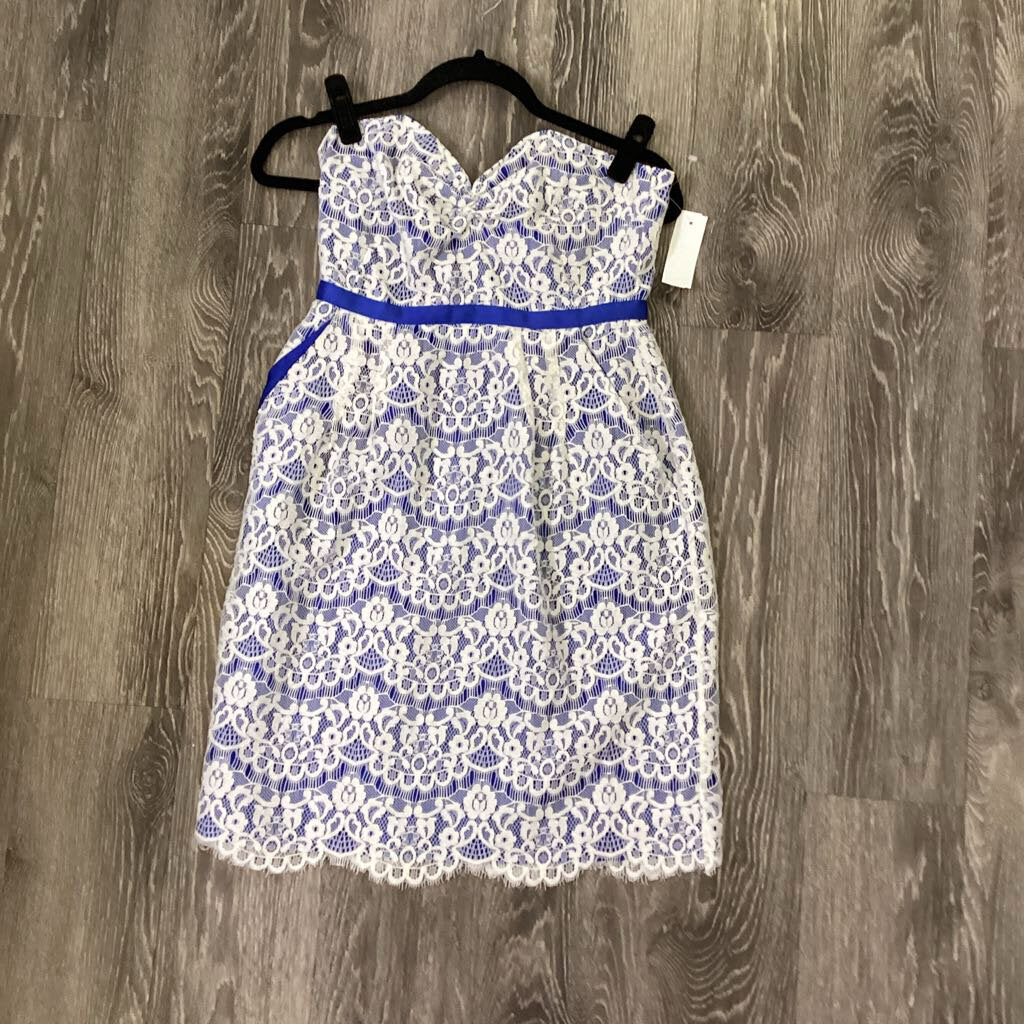 Shoshanna Lace Overlap Strp DRESSES 4