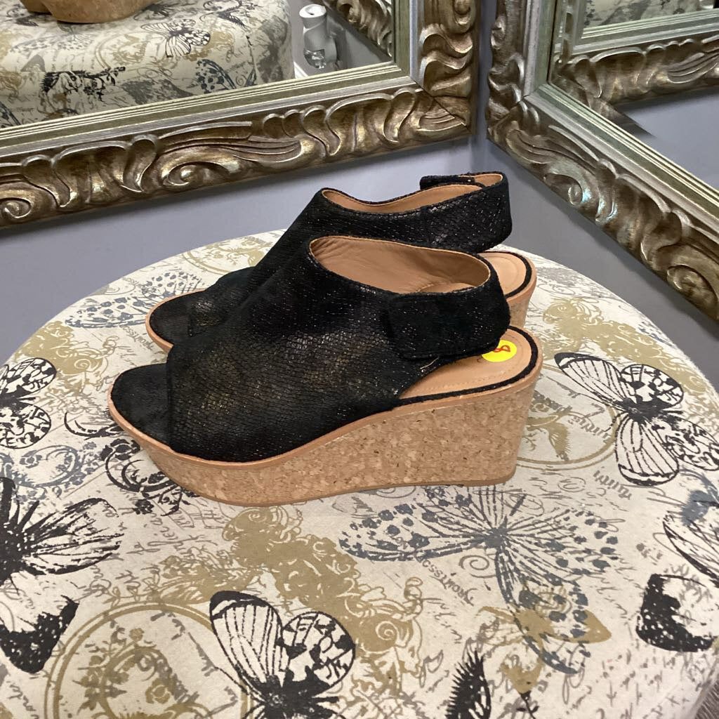 Johnston & Murphy Wedge Peep Toe Espadrille SHOES 8