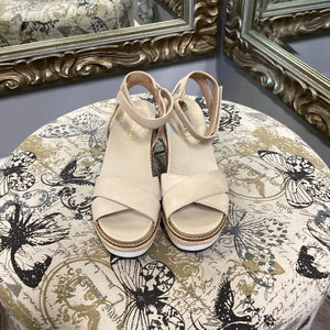 Cole Haan Suede Strap Wedge SHOES 5