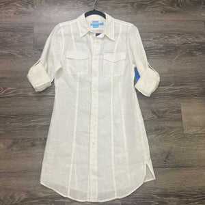 Island Company Linen Pocket Button Up DRESSES S