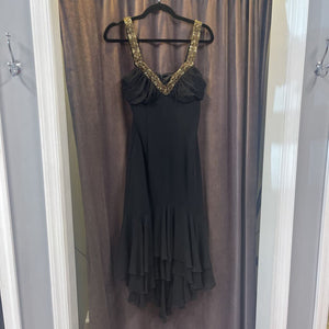 ABS Beaded Neck Ruffle Bottom EVENING 4