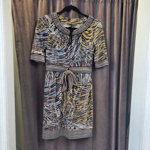 BCBGMaxazria SS Print w/ Tie DRESSES XS