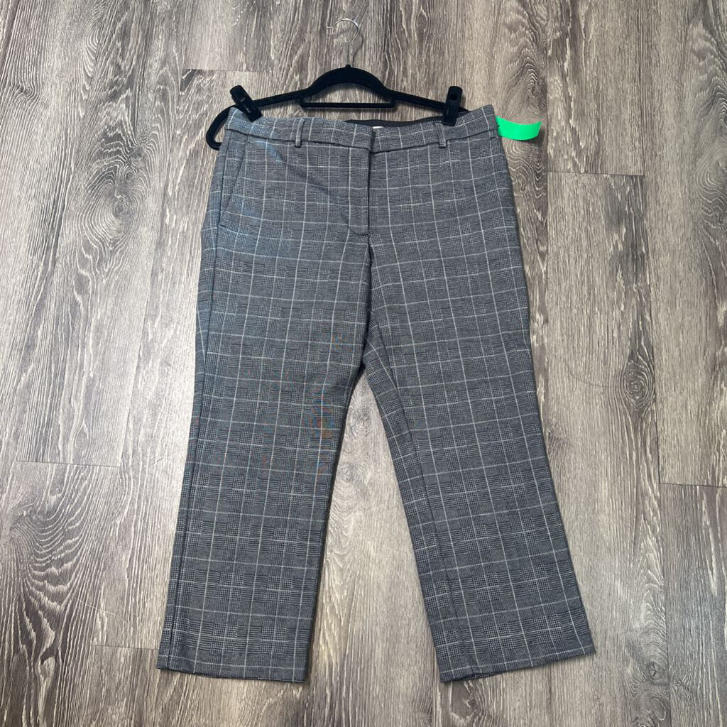 Ann Taylor Plaid Cropped Wide PANTS 12