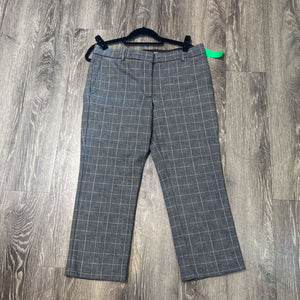 Ann Taylor Plaid Cropped Wide PANTS 12