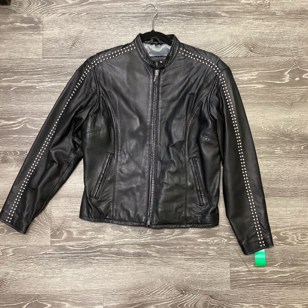 Harley Davidson Studded Sleeve Zip Up JACKETS S