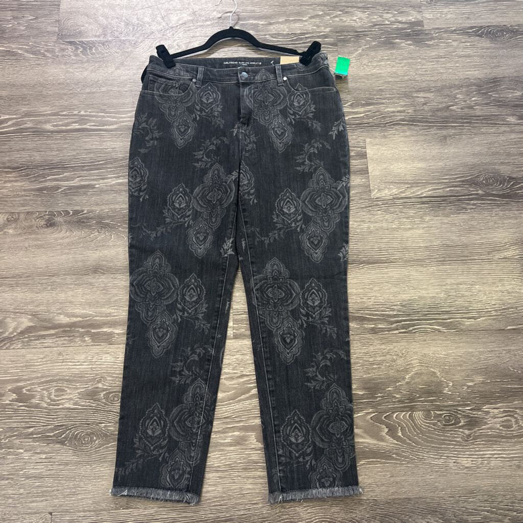 Chicos NWT Flower Print Denim JEANS 1.5