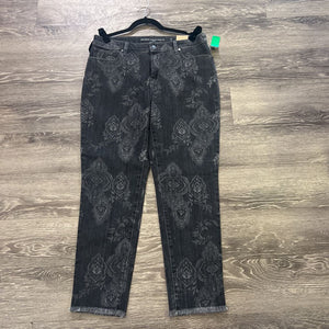 Chicos NWT Flower Print Denim JEANS 1.5