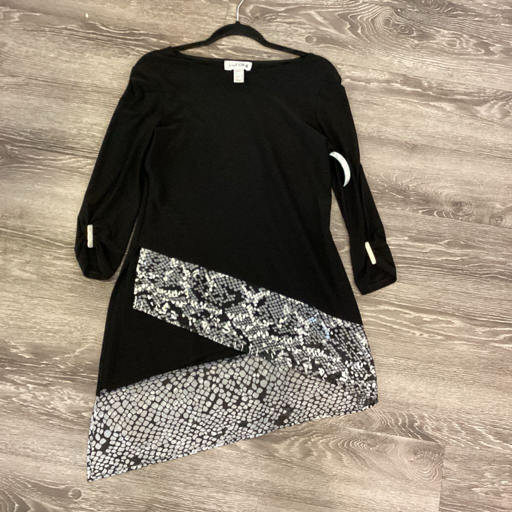 Joseph Ribkoff High Low Patterned Outline TOPS 6