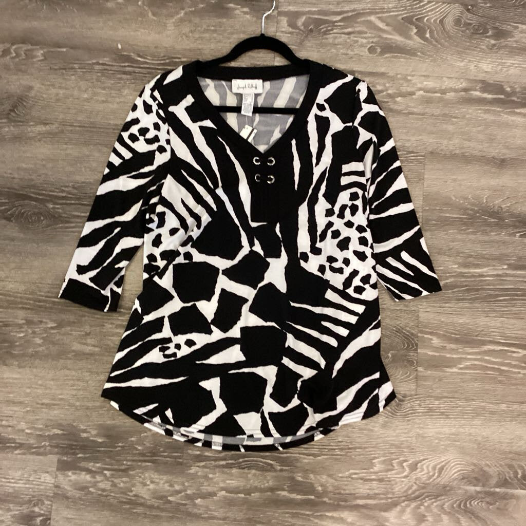 Joseph Ribkoff NWT Zebra Print 3/4 Sleeve TOPS 8