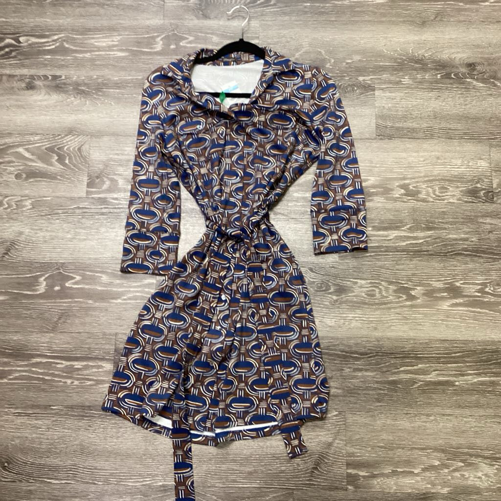 J Mclaughin NWT Patterned Collar w Tie DRESSES M