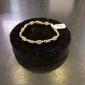 10K 10K Blue Topaz Links BRACELETS