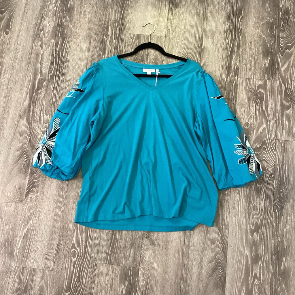 Chicos NWT Embroidered Balloon Sleeve TOPS 3