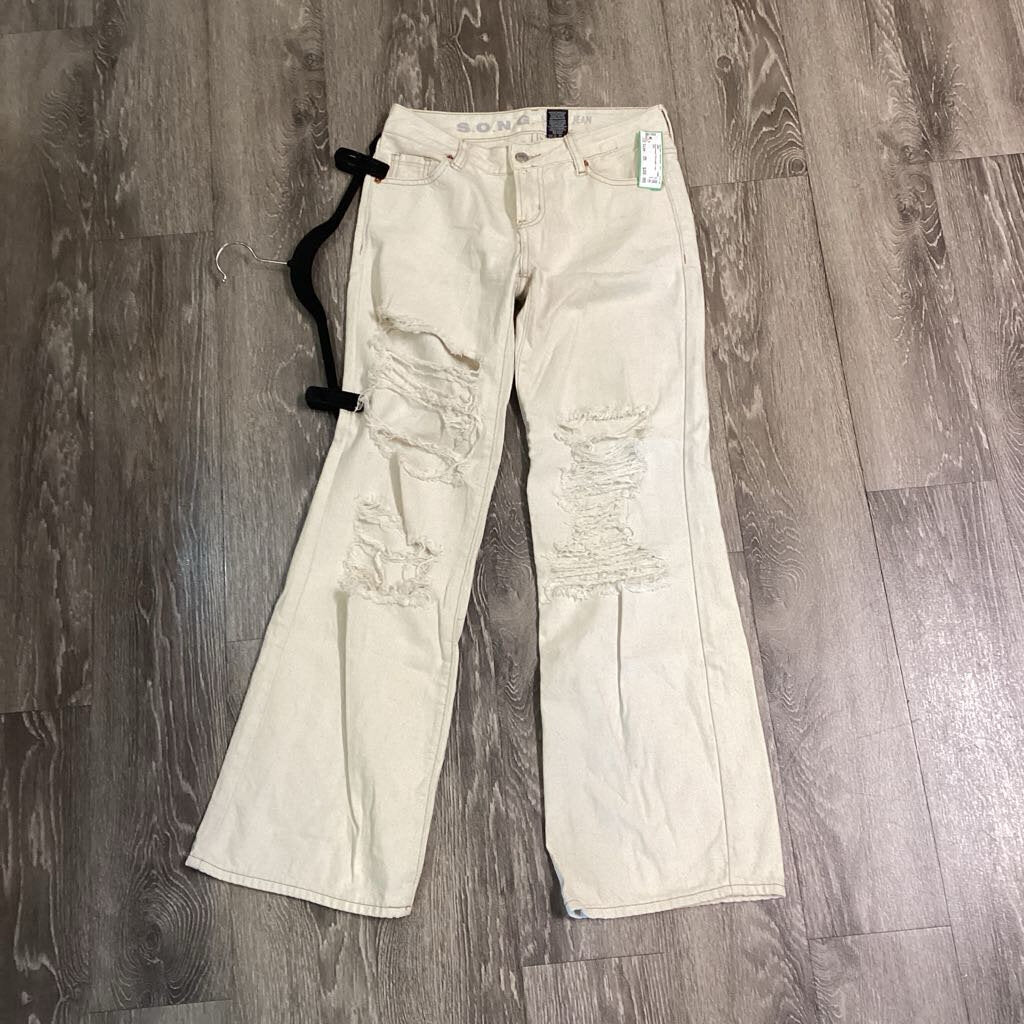 SONG Distressed Straight Leg JEANS 25