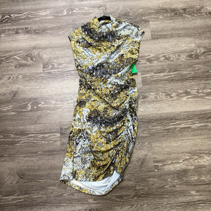 Anthropologie Patterned Side Rouged Midi DRESSES S