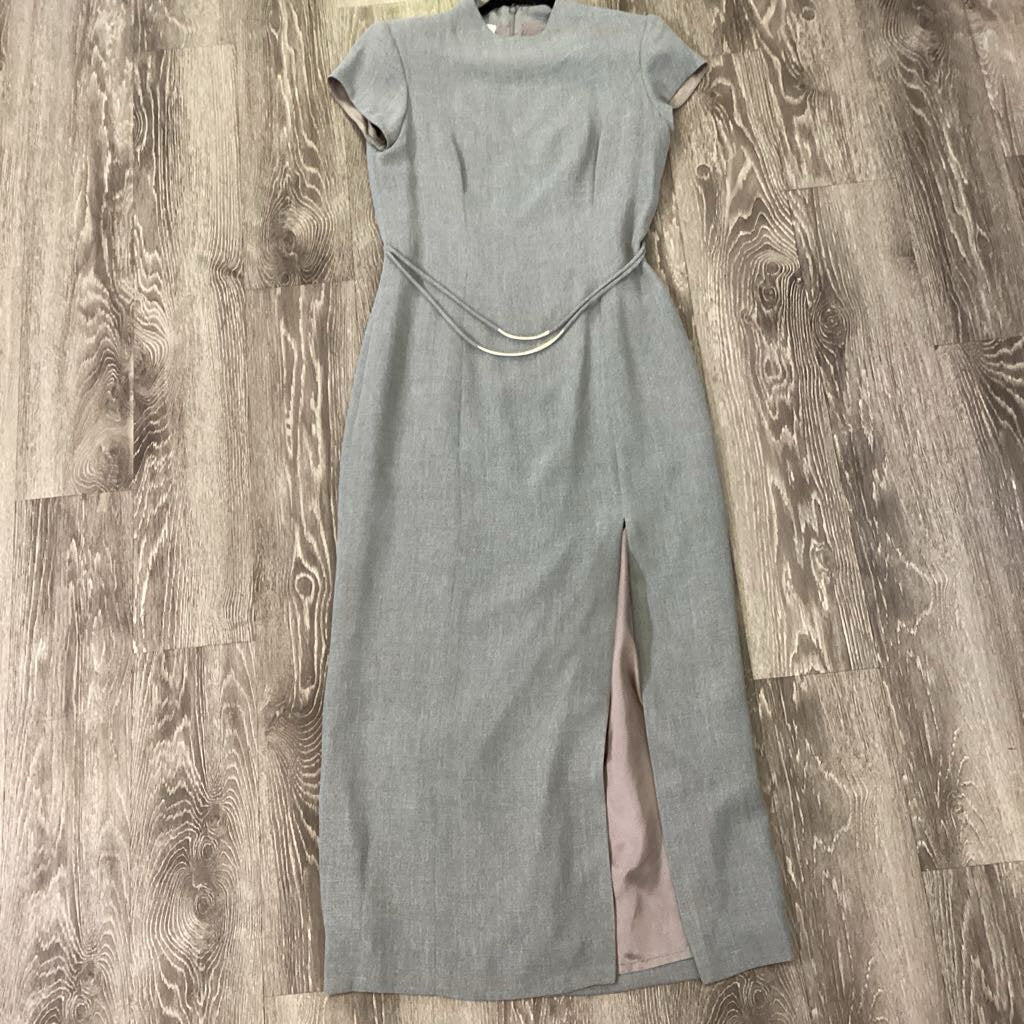 David Warren High Neck SS Midi w belt DRESSES 6