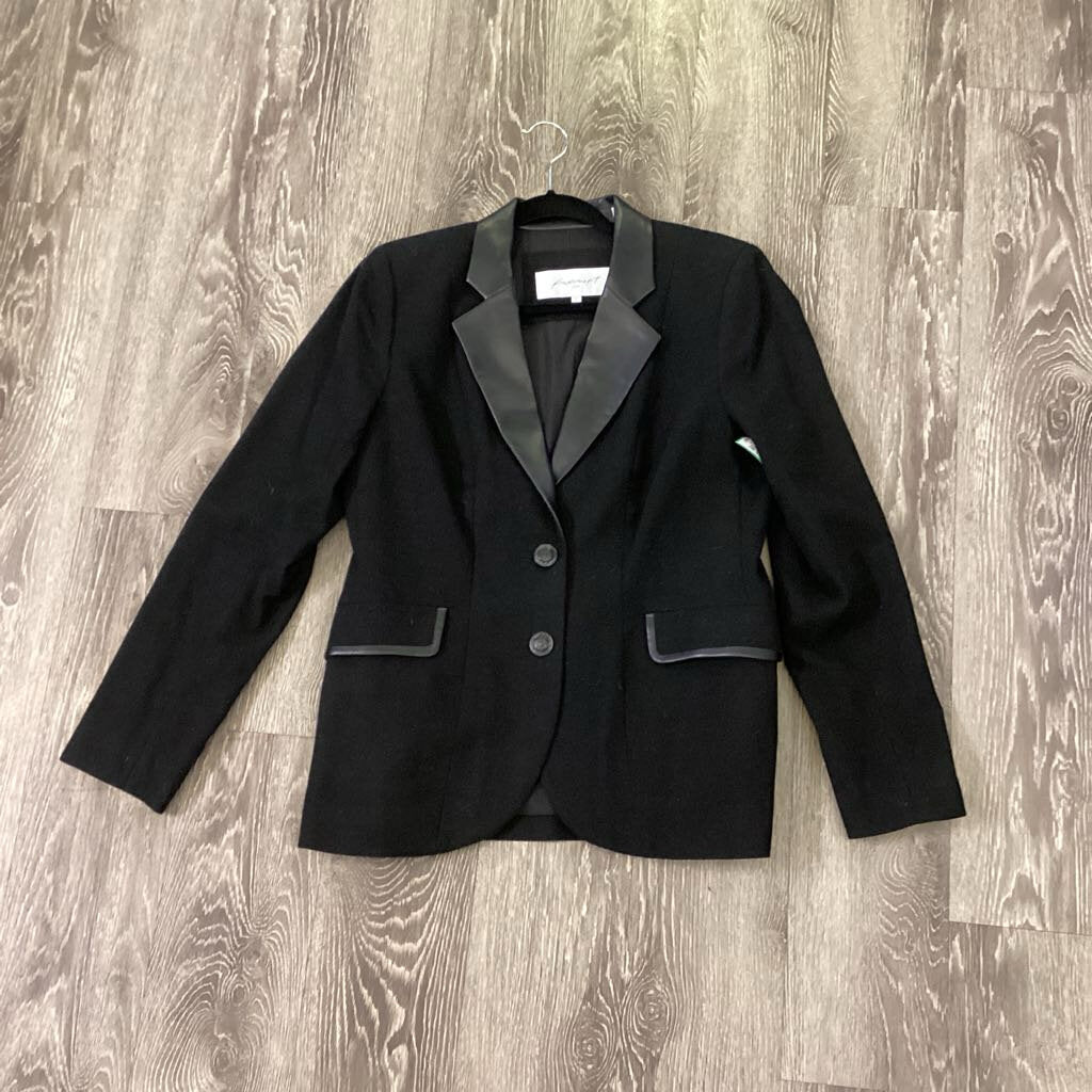 Foxcroft Wool & Leather Trim Blazer JACKETS 8