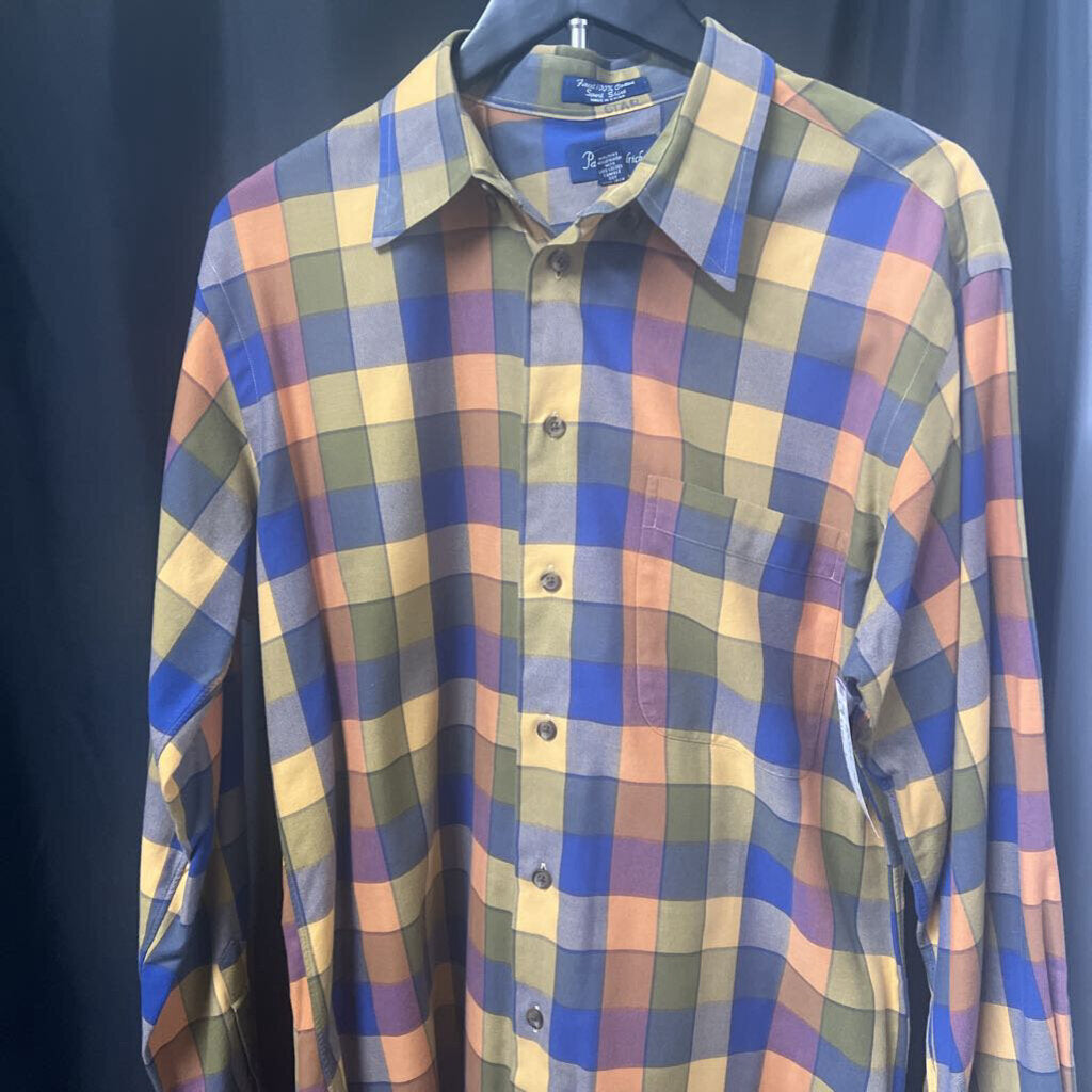 Paul Frederick LS Square Plaid MENS SHIRTS L