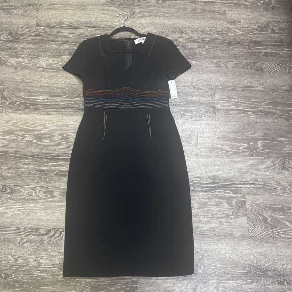 DVF Vneck SS Colorblock Thread DRESSES 6