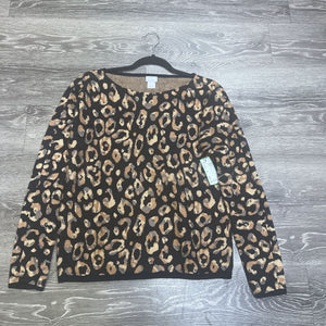 Chicos Cheetah Print w Bead Detail SWEATERS 0
