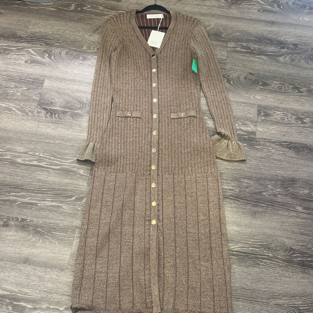 Rachel Parcell Maxi Button Up Cardi Dress SWEATERS L