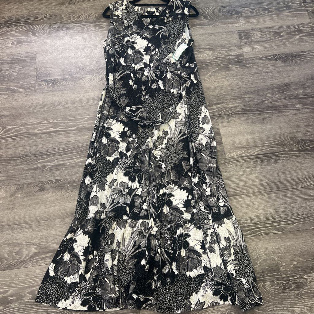 Talbots Floral Print Midi w Tie Waist DRESSES 1X