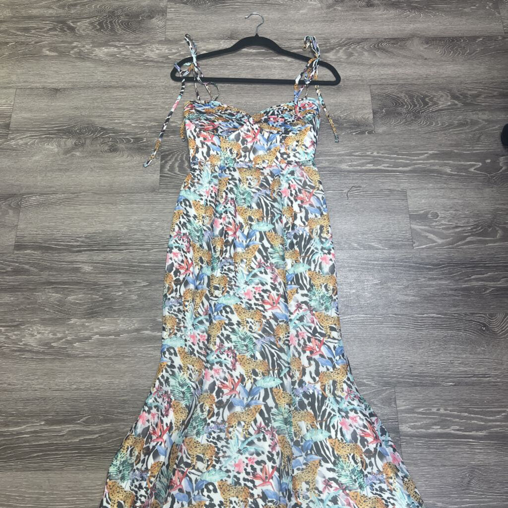 Fame and Partners Floral Cheetah Maxi DRESSES 2