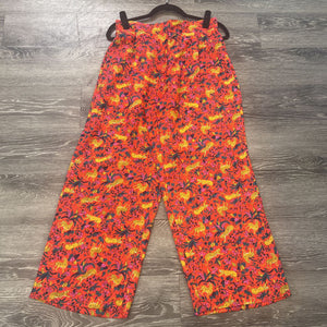 J Crew Silk Leopard Floral PANTS 8