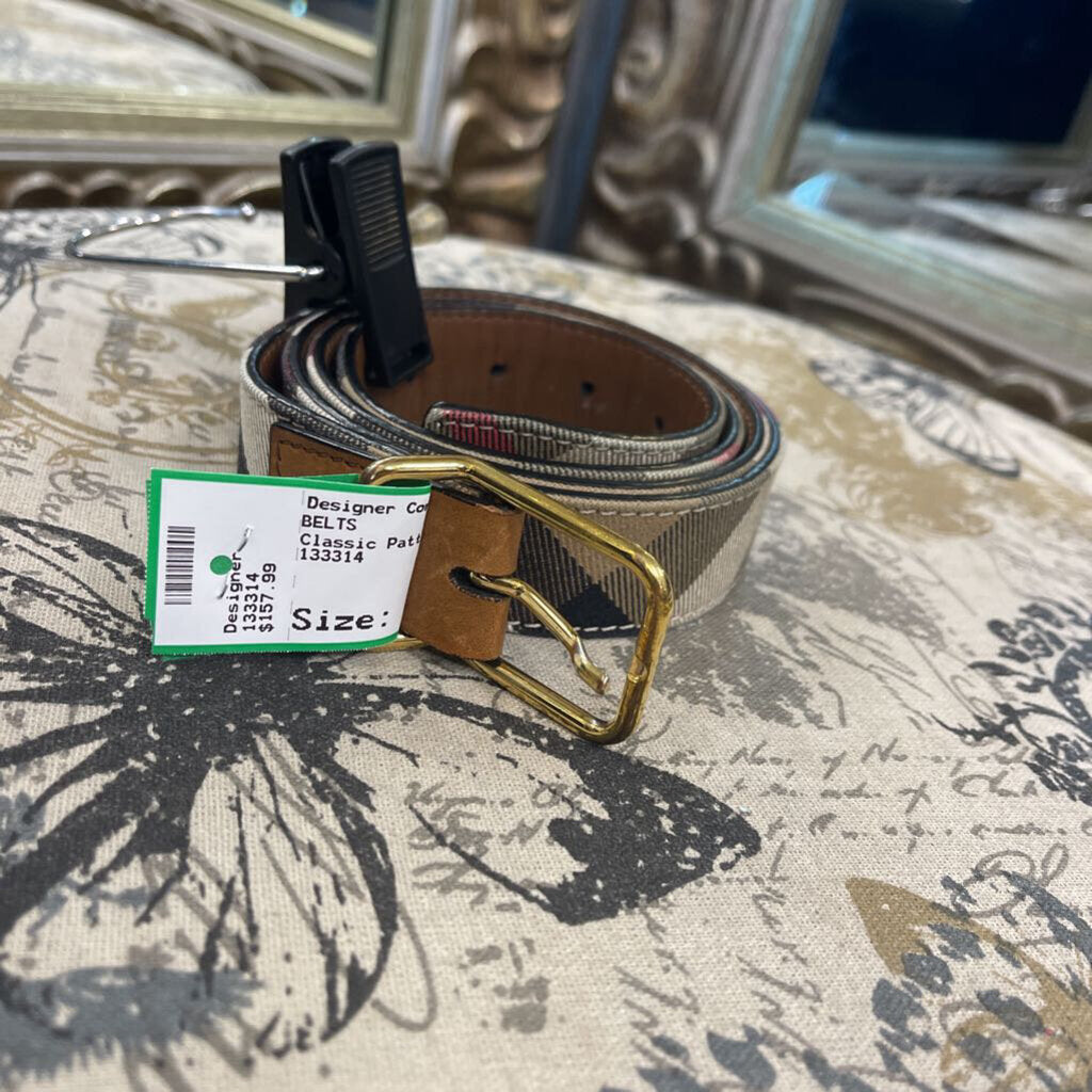 Burberry Classic Pattern Skinny BELTS 42