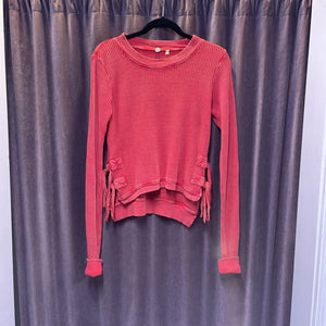 Free People Thermal w Side Bottom Ties TOPS XS