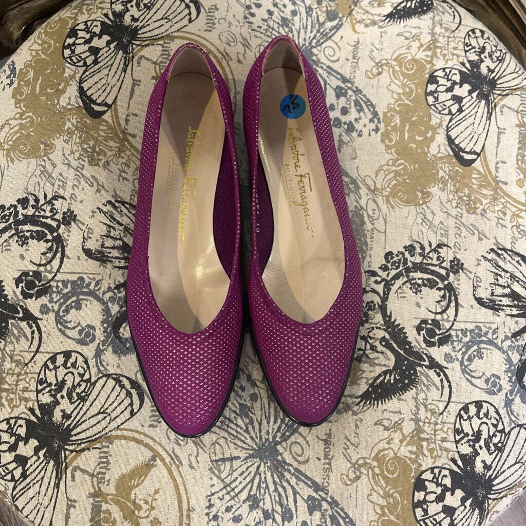 Ferragamo Pointed Toe Flats SHOES 7.5