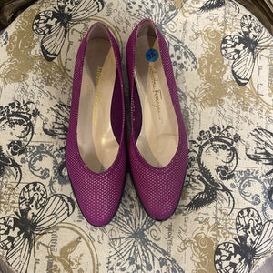 Ferragamo Pointed Toe Flats SHOES 7.5