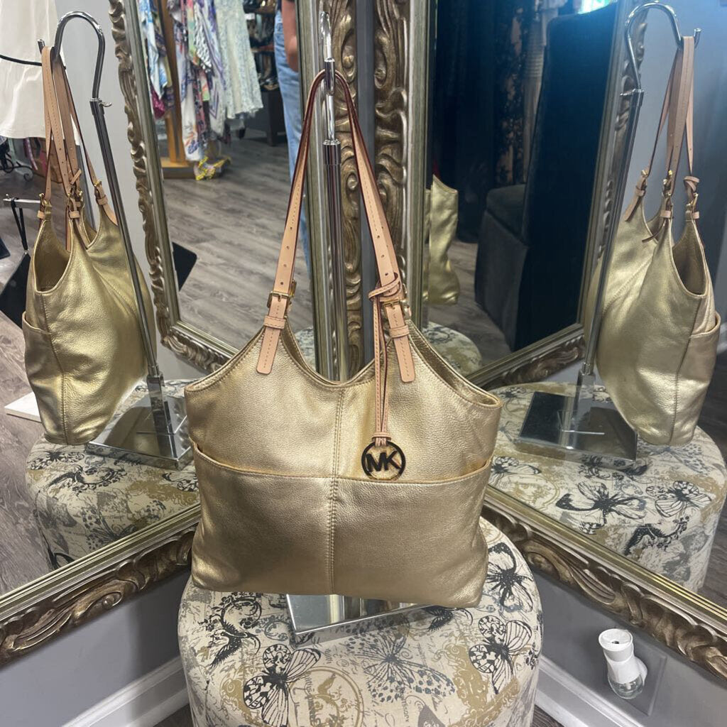Michael Kors Metallic Hobo Tote HANDBAGS M