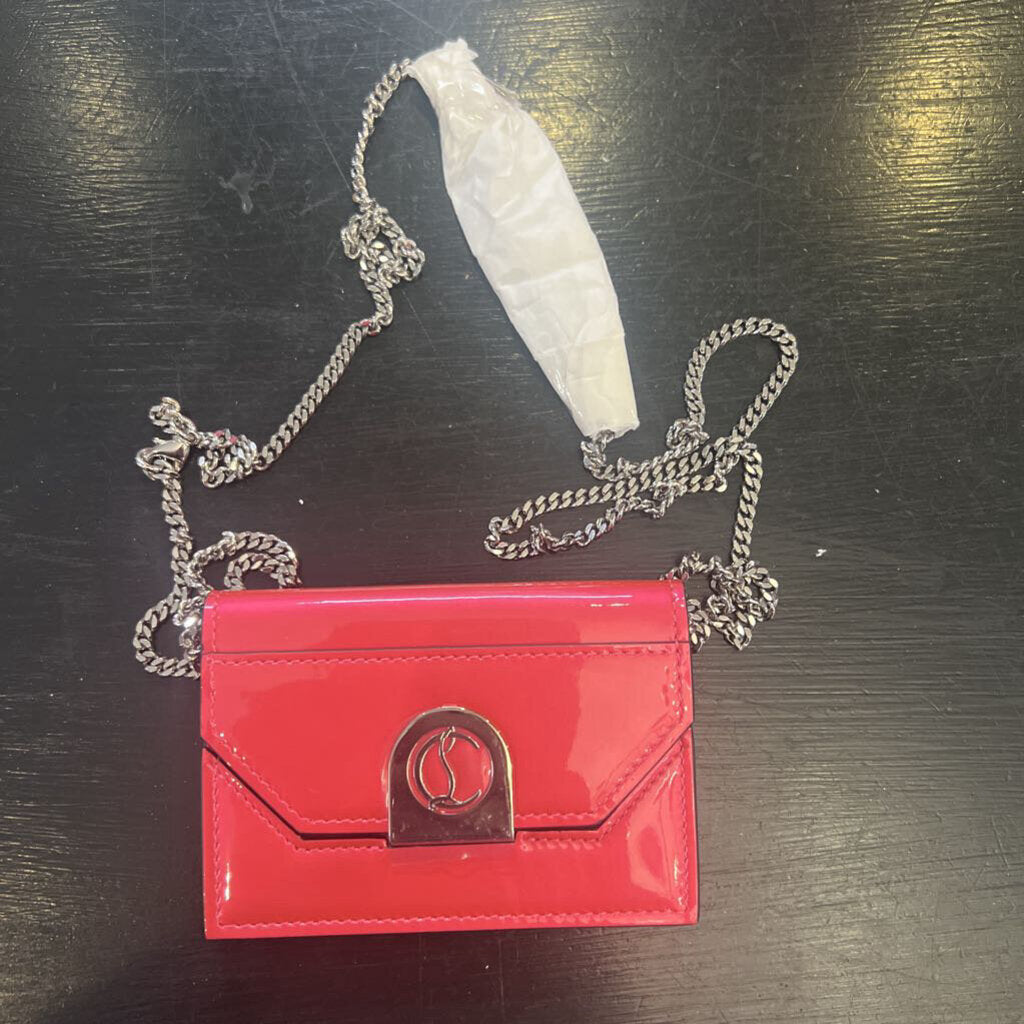 Christian Louboutin NEW Elisa Card Case on Chain ACCESSORIES w/ Box