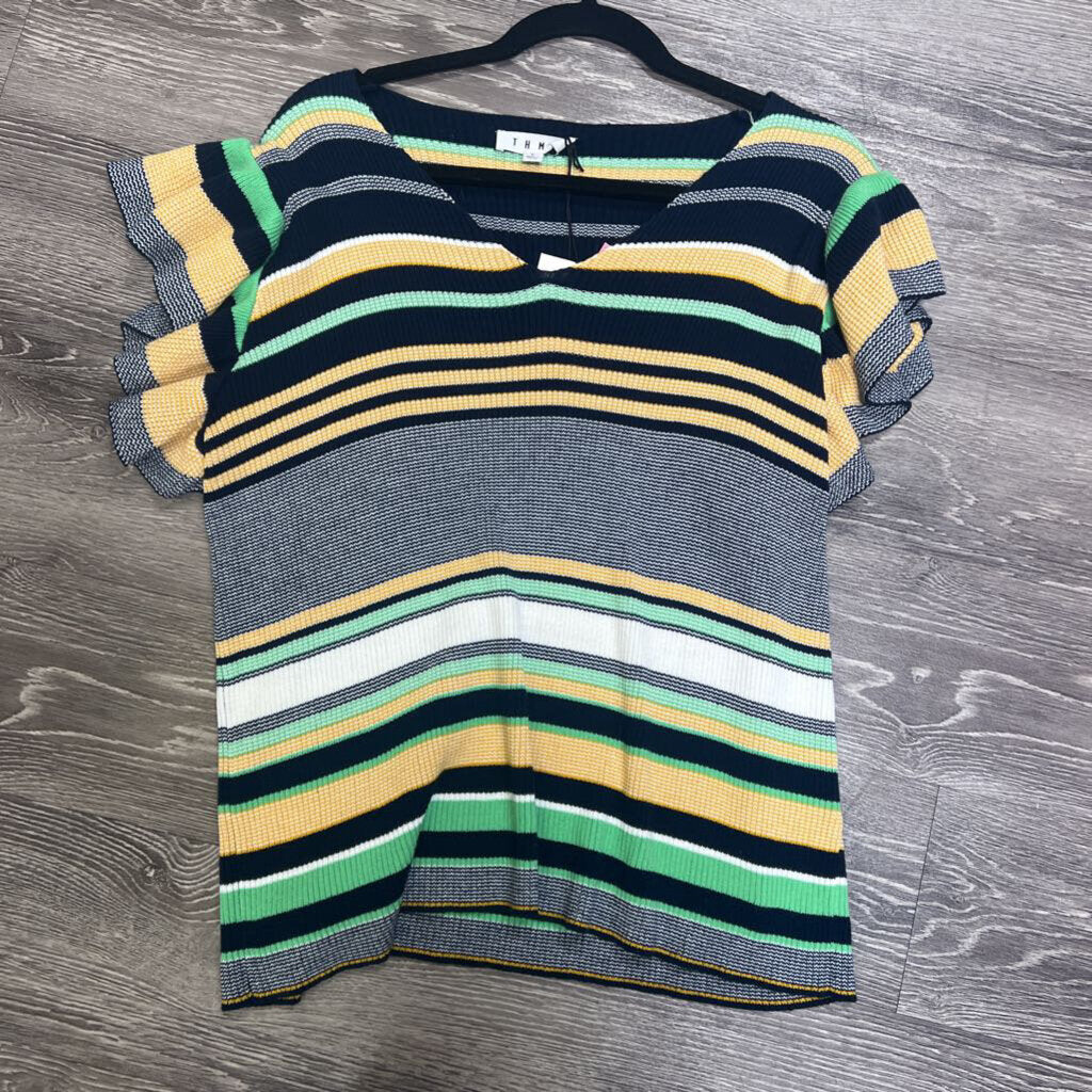 THML NWT Ruffled Sleeve SWEATERS L