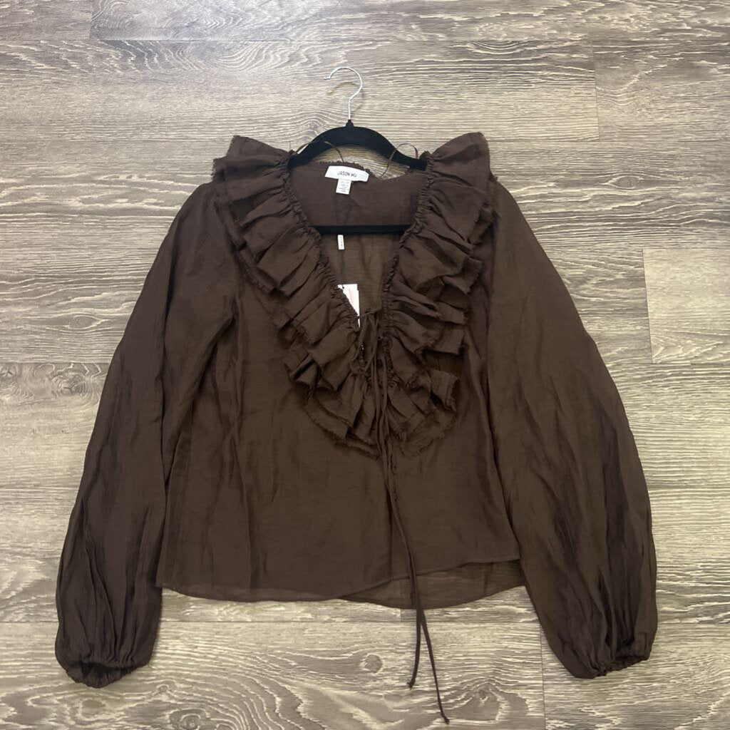 Jason Wu NWT Ruffle L/S TOPS XS
