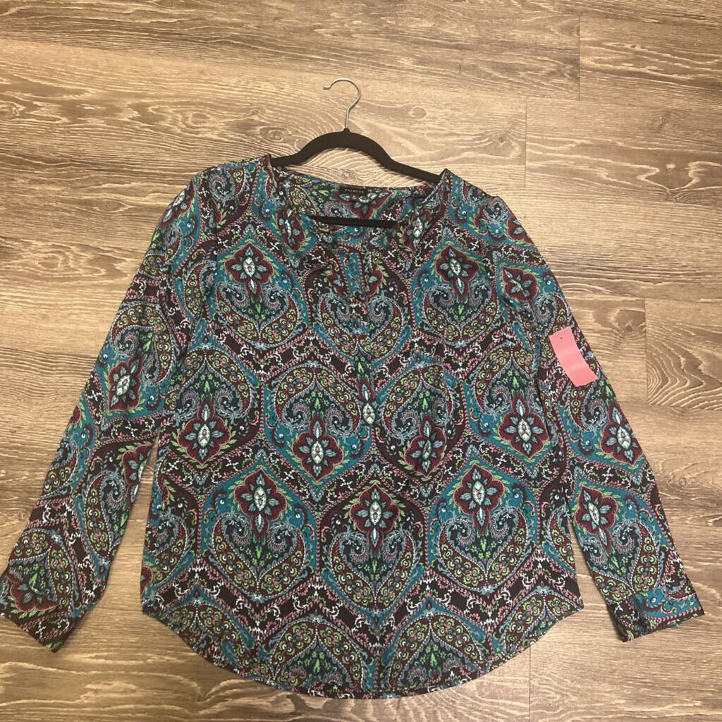 Talbots Paisley LS TOPS M