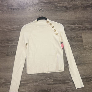 Zara Ribbed Mock 5 Button SWEATERS S