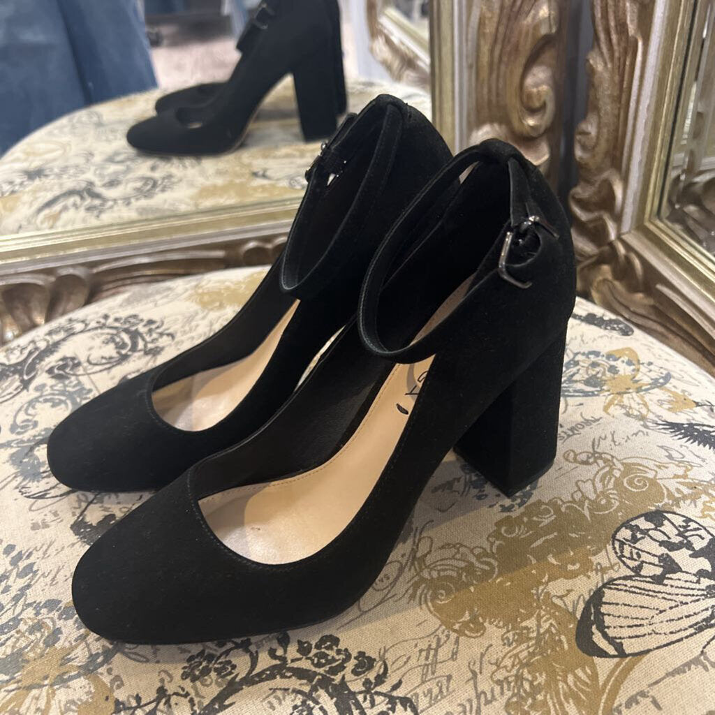 Via Spiga Suede Mary Jane Heels SHOES 7