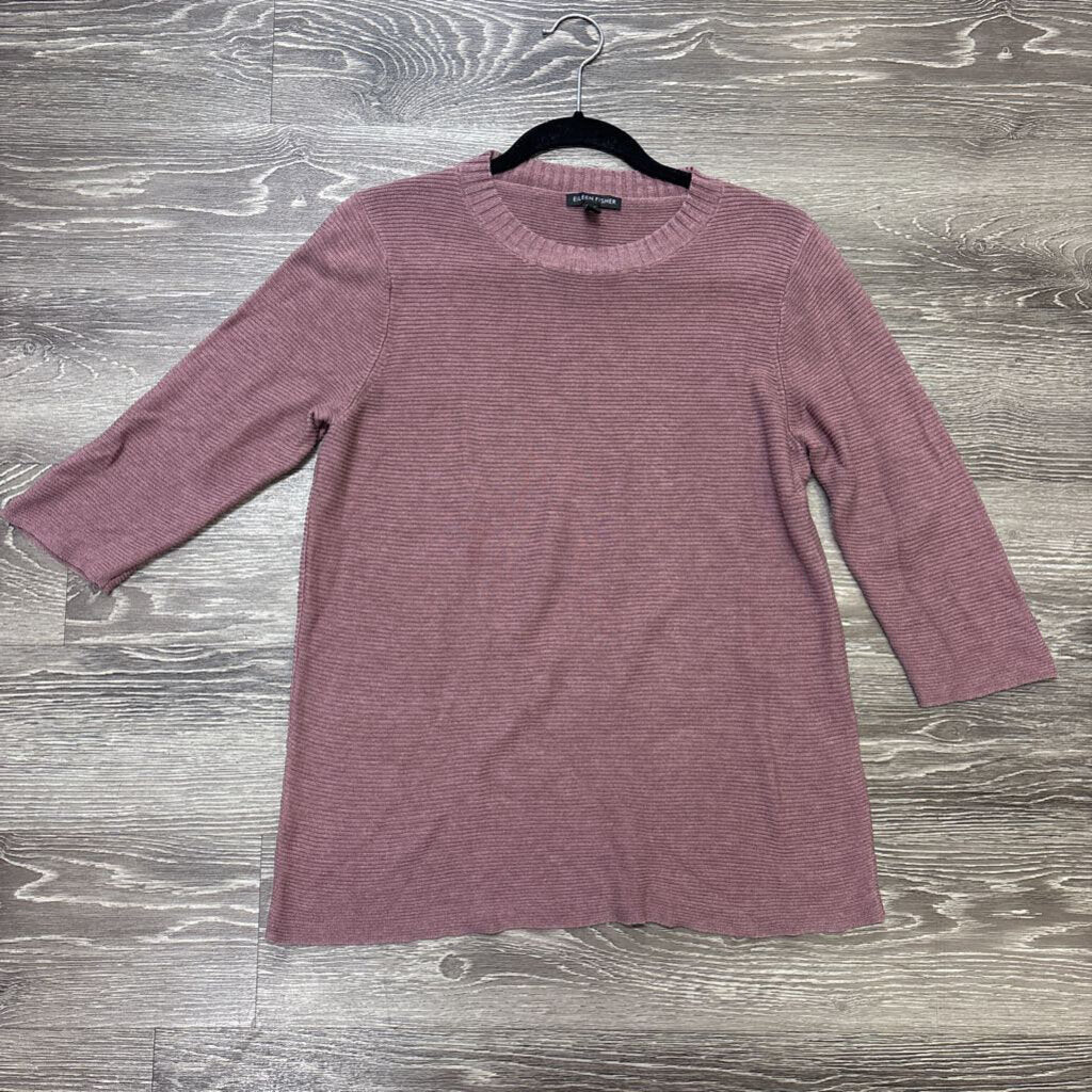 Eileen Fisher Crew Neck Ribbed SWEATERS Medium