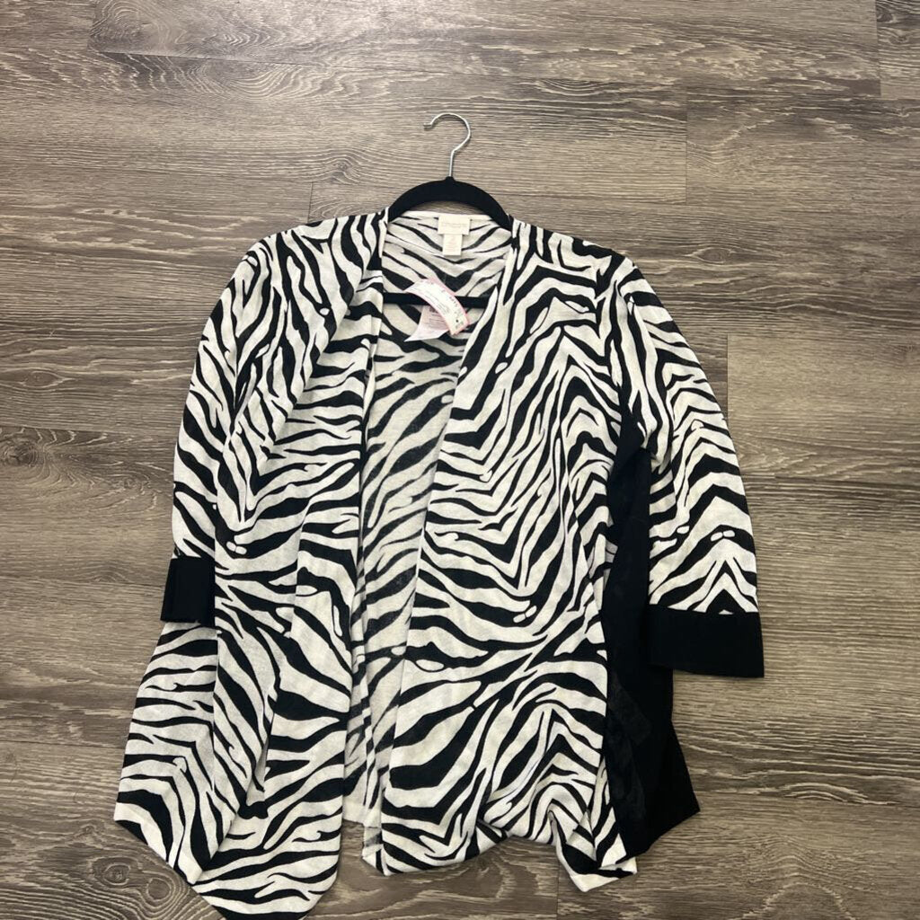 Chicos NWT Open Zebra Print SWEATERS 2
