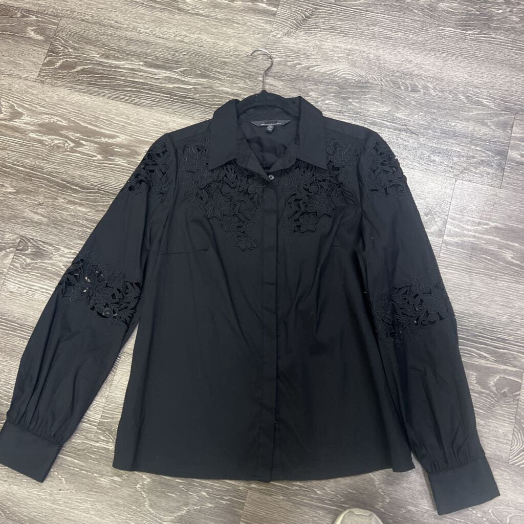 WHBM Button Up Open Floral Details TOPS 8