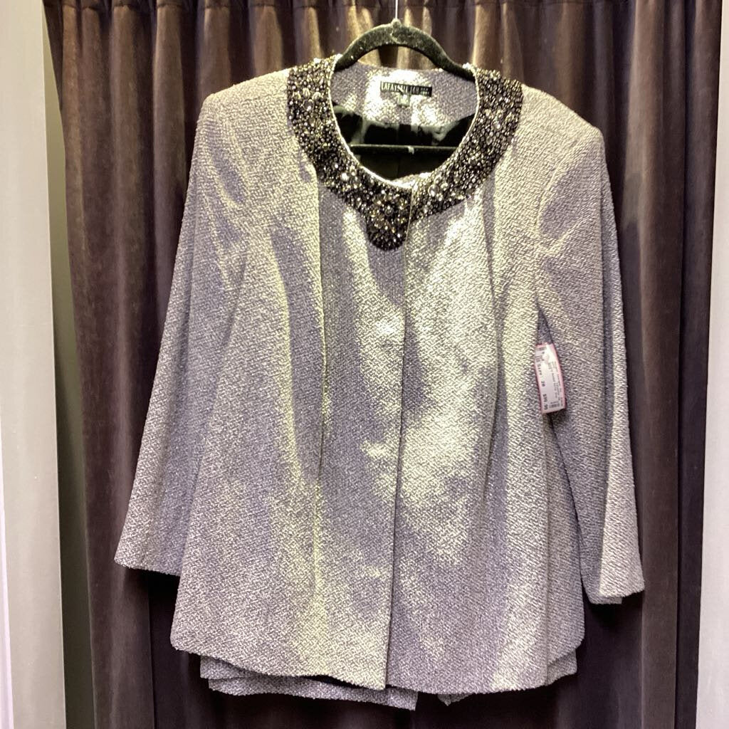 Lafayette 148 Sparkle Beaded Collar SUITS 20