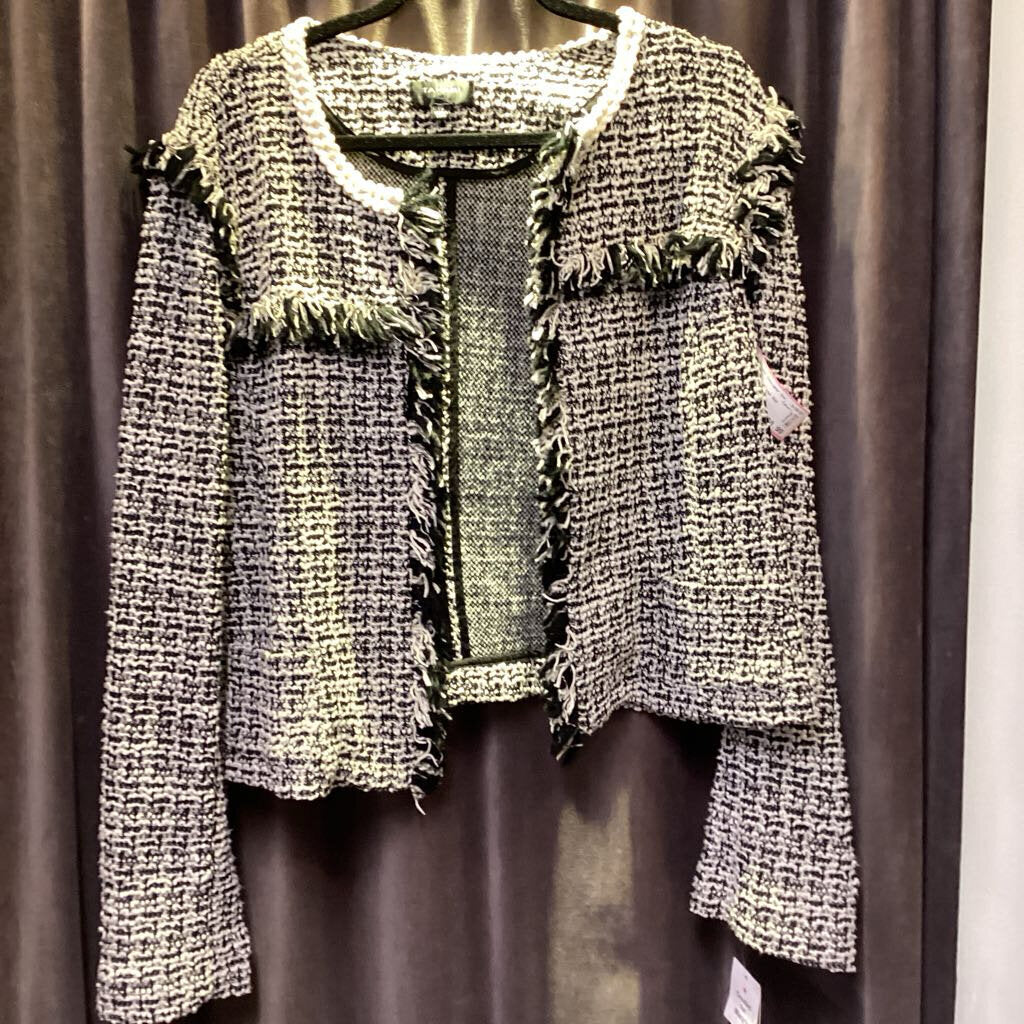 Tahari NWT Boucle Fringe JACKETS 10